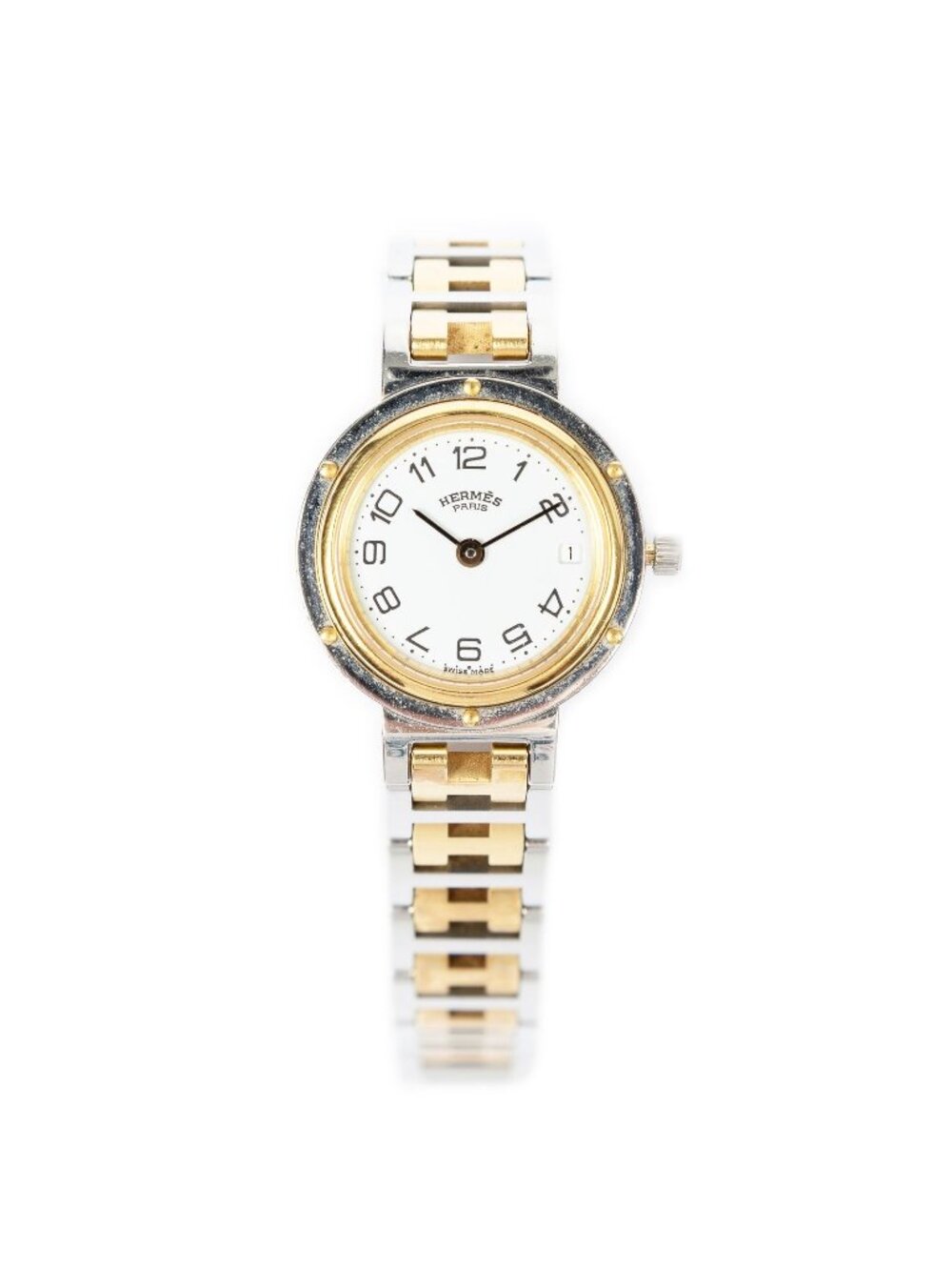 Hermes Clipper Watch Silver Plated